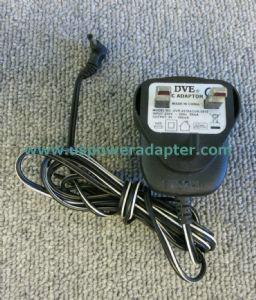 New Genuine DVE DVR-0930ACUK-3512 AC Power Adapter 30W 9V 300MA UK Plug Black New Genuine DVE DVR-0930ACUK-3512 AC Power Adapter 30W 9V 300MA UK Plug Black